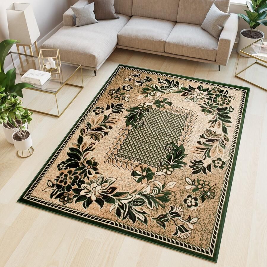 Tapiso Atlas PP Vloerkleed Beige Bloemen Woonkamer Tapijt Maat- 250x300