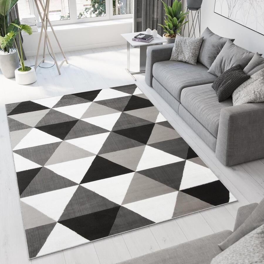 Tapiso Bali PP Vloerkleed Tapijt Grijs Modern Laagpolig Maat- 80x150