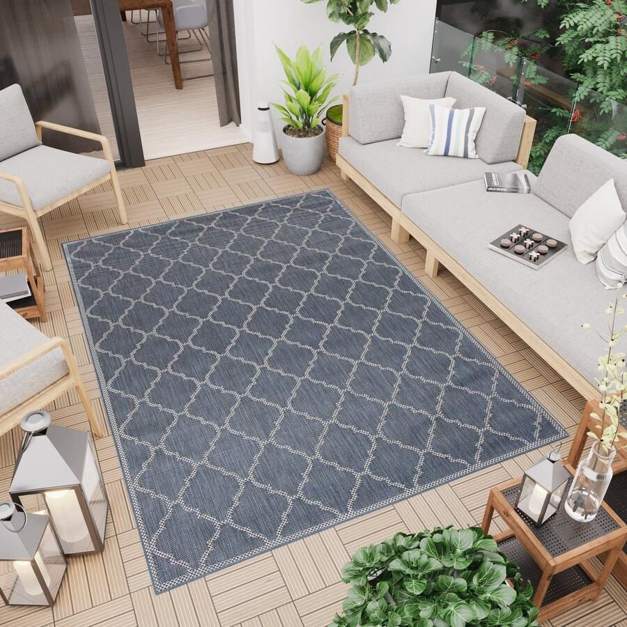 Tapiso Capri Vloerkleed Buitenkleed Outdoor Binnen Tuintapijt Maat- 140x200