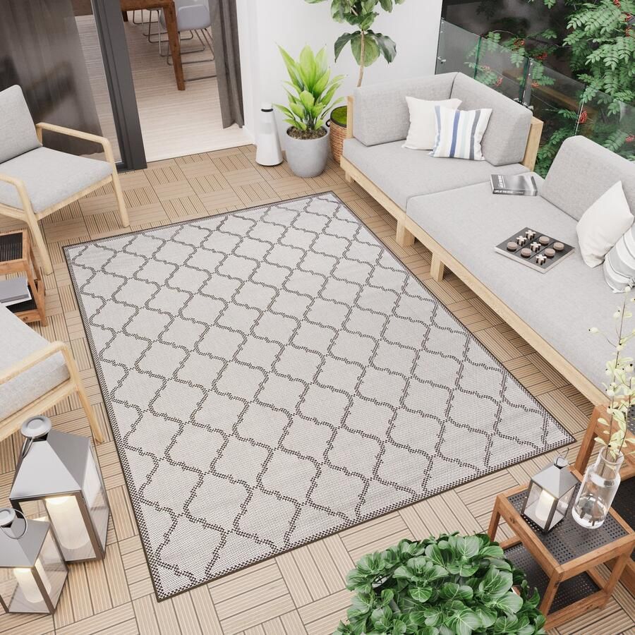 Tapiso Capri Vloerkleed Tuintapijt Indoor Outdoor Woonkamer Binnen Maat- 200x290