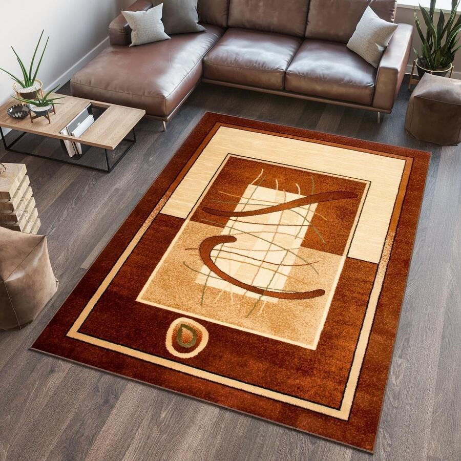 Tapiso Dorian Vloerkleed Bruin Beige Slaapkamer Woonkamer Klassiek Tapijt Maat- 280x380