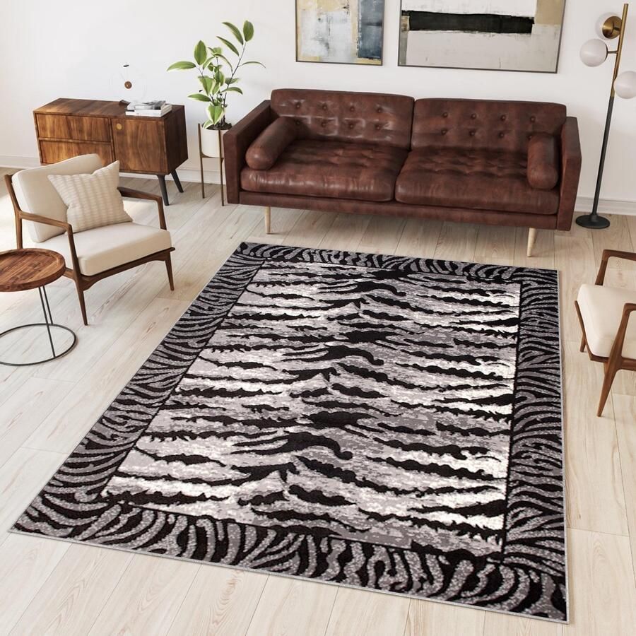 Tapiso Dream Vloerkleed Grijs Modern Vlekken Dierenprint Woonkamer Tapijt Maat- 250x300