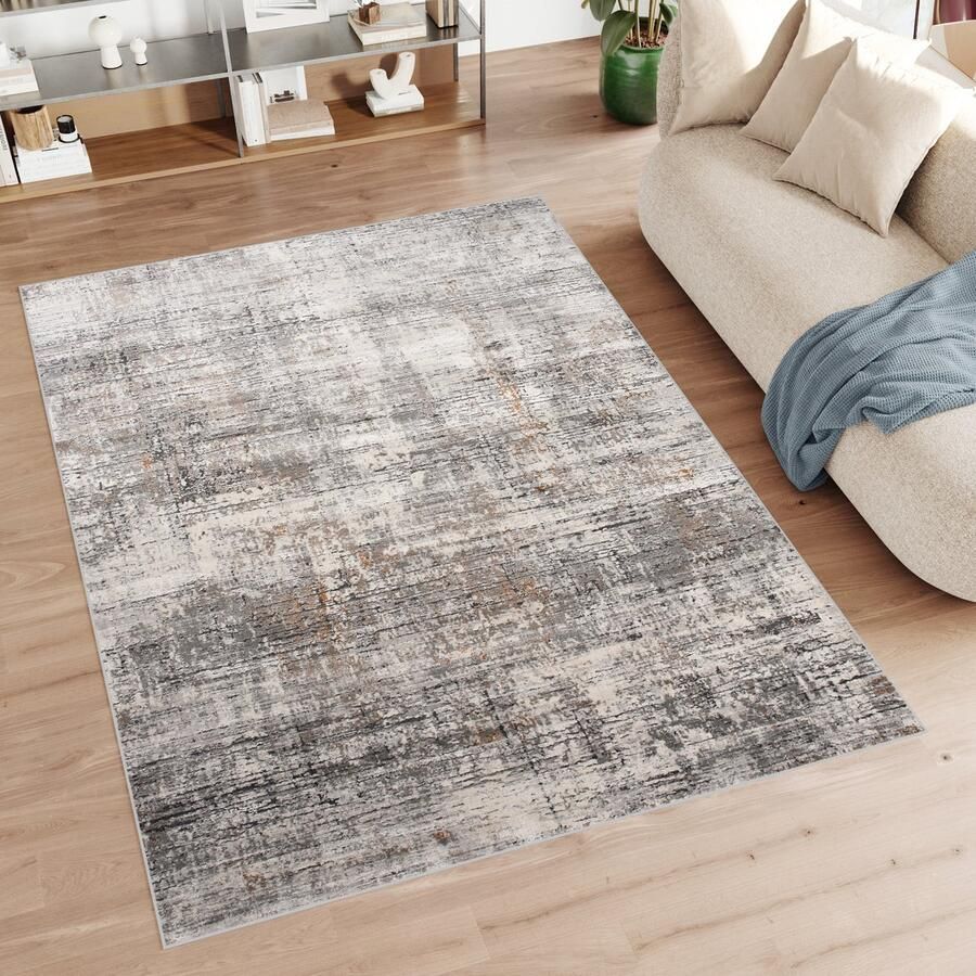 Tapiso Feyruz Vloerkleed Grijs Beige Modern Slaapkamer Woonkamer Tapijt Maat- 240x330