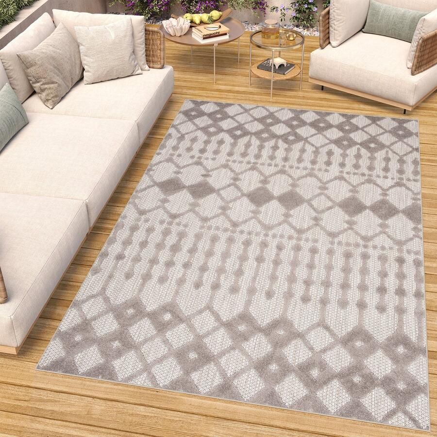 Tapiso Patio Indoor Tapijt Buitenkleed Outdoor Tuintapijt Vloerkleed Buiten Maat- 140x200