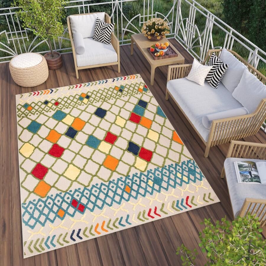 Tapiso Patio Indoor Tapijt Buitenkleed Tuintapijt Buiten Vloerkleed Outdoor Maat- 160x220