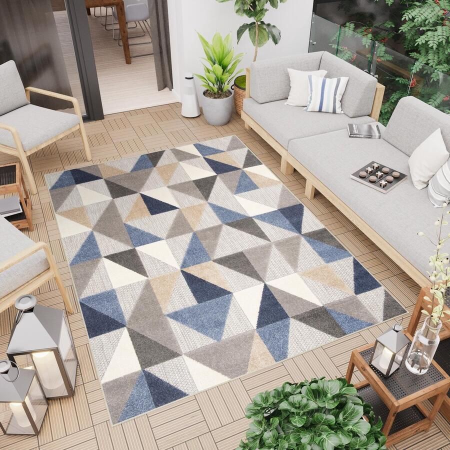 Tapiso Patio Indoor Tapijt Buitenkleed Tuintapijt Modern Vloerkleed Outdoor Maat- 140x200