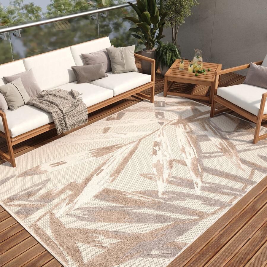 Tapiso Patio Indoor Tapijt Buitenkleed Tuintapijt Outdoor Buiten Vloerkleed Maat- 80x150