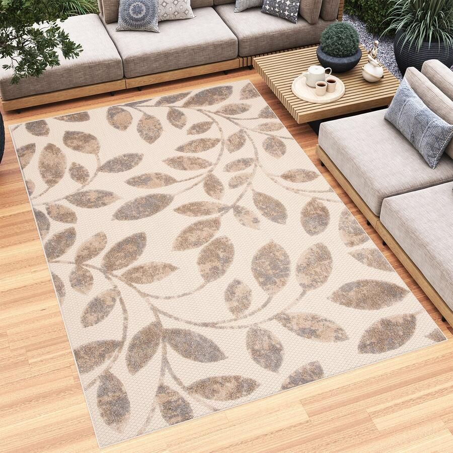 Tapiso Patio Indoor Tapijt Buitenkleed Tuintapijt Vloerkleed Buiten Outdoor Maat- 120x170