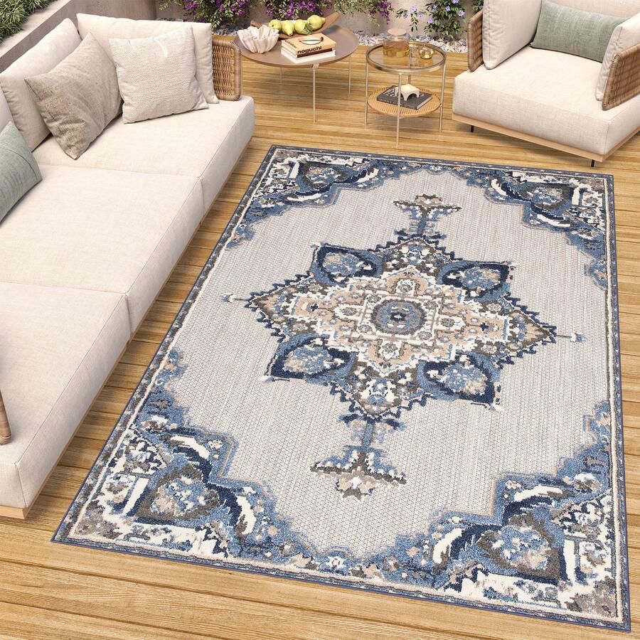 Tapiso Patio Indoor Tapijt Buitenkleed Tuintapijt Vloerkleed Modern Outdoor Maat- 160x220