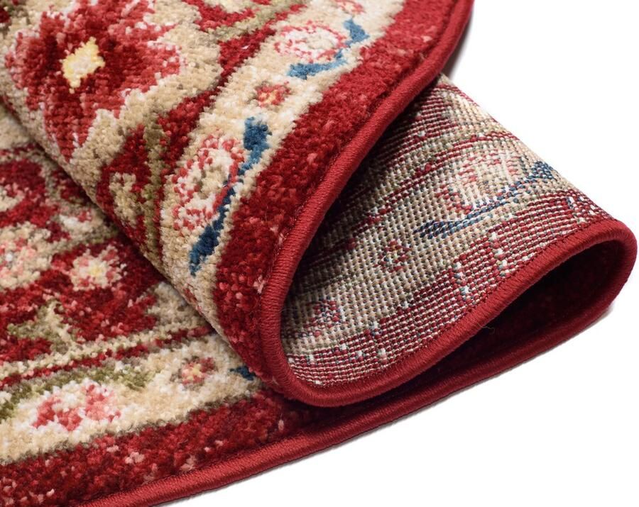Tapiso Rivoli Vloerkleed Rond Rood Laagpolig Tapijt Maat- 170x170