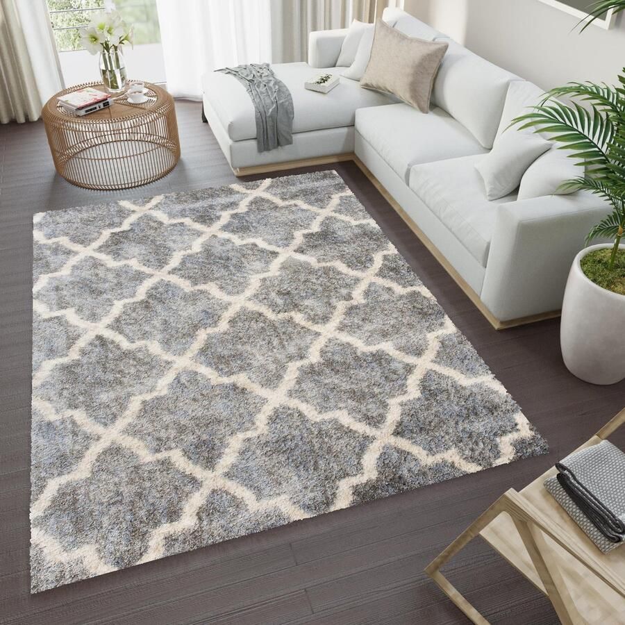 Tapiso Versay Vloerkleed Hoogpolig Shaggy Boho Tapijten Maat- 140x200