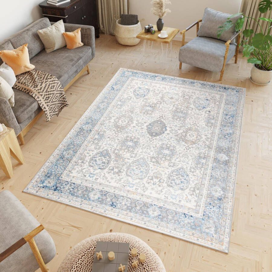 Tapiso Valley Vloerkleed Laagpolig Vintage Tapijten Woonkamer Maat- 120x170