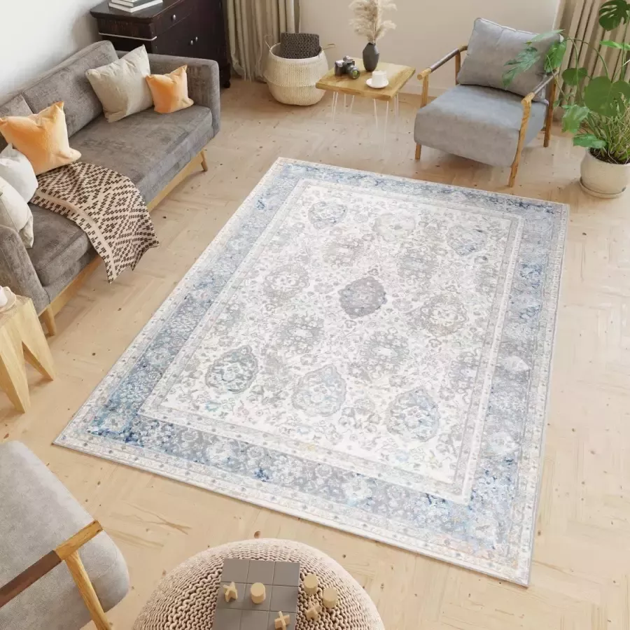 Tapiso Valley Vloerkleed Laagpolig Vintage Tapijten Woonkamer Maat- 200x300
