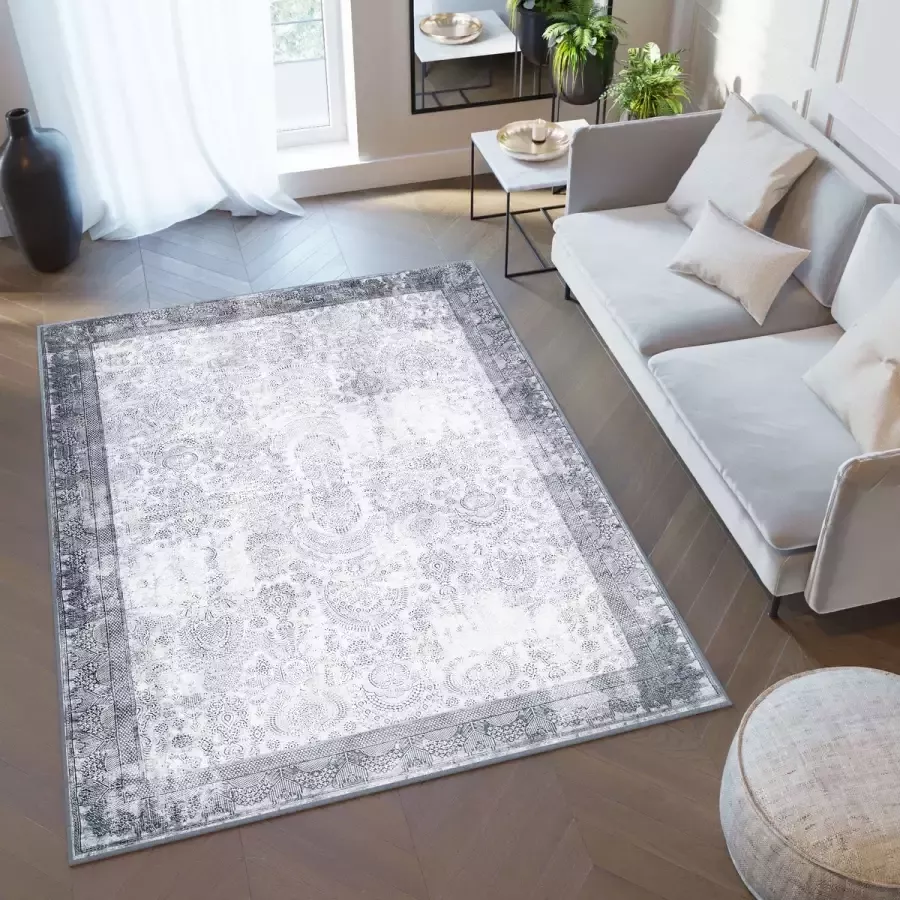 Tapiso Victoria Vloerkleed Laagpolig Antislip Vintage Rug Tapijt Maat- 80x150