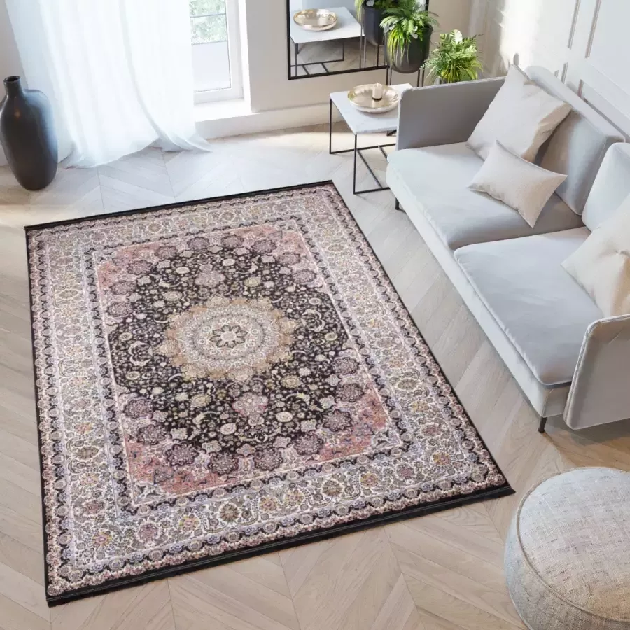 Tapiso Victoria Vloerkleed Vintage Antislip Carpet Tapijt Maat- 140x200
