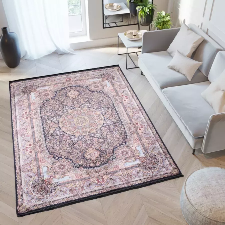 Tapiso Victoria Vloerkleed Vintage Laagpolig Antislip Tapijt Maat- 160x230