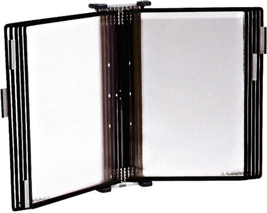 Tarifold Antibacterieel displaypaneelsysteem Sterifold wandhouder met 10 panelen in A4-formaat zwart en wit