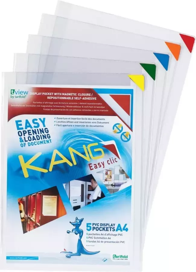 Tarifold View Tarifold tas Kang Easy Clic hoeken in geassorteerde kleuren
