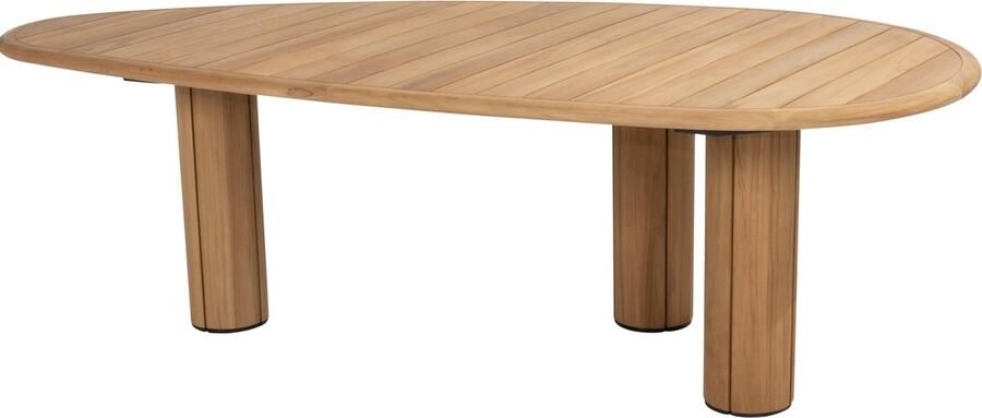 Taste 4SO Corsica dining tuintafel 240x130xH75 cm kiezelvorm teak 4 Seasons Outdoor