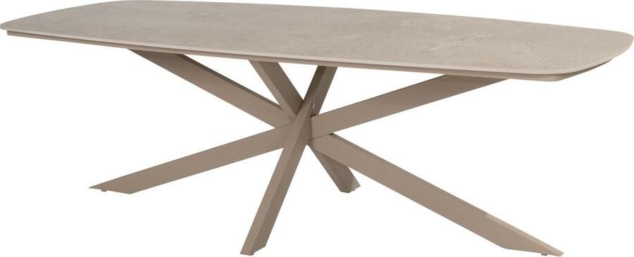 Taste 4SO Prado dining tuintafel 240x105xH75 cm latte met keramisch deens ovaal blad