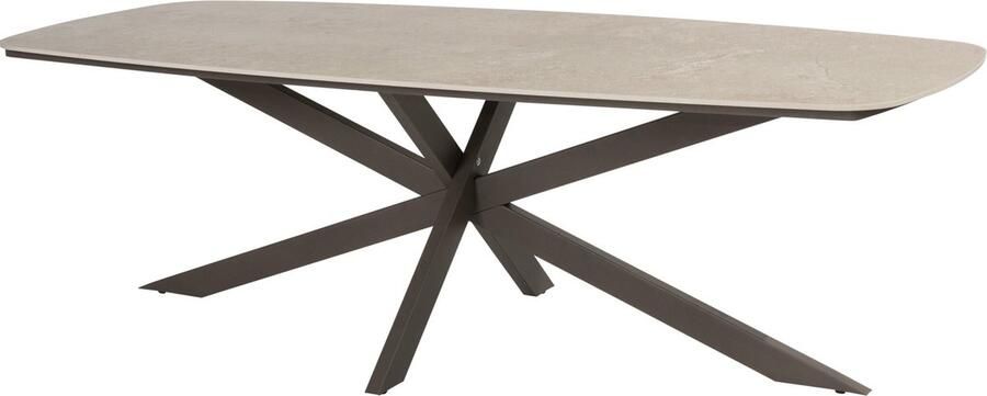 Taste 4SO Prado dining tuintafel 240x105xH75 cm terre met keramisch deens ovaal blad