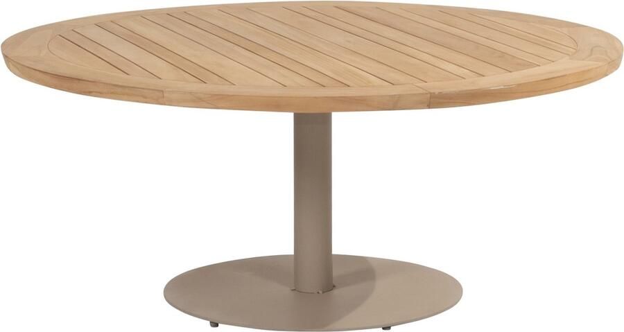 Taste 4SO Saba low dining teak tafel 160ØxH69 cm met latte onderstel