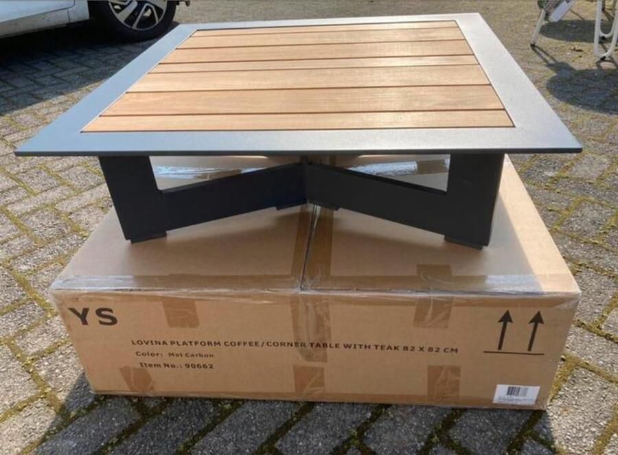 Taste by 4 Seasons Taste 4SO Lovina koffietafel 82x82 cm matt carbon