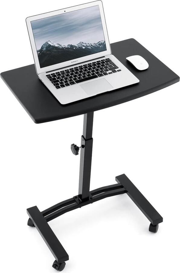 Tatkraft Dream Laptop Tafel Laptoptafel Op Wielen Bedtafel Hoogte Verstelbaar Mobiel Laptop Bureau Vergrendelbare Wielen Hoogte 52-84 cm