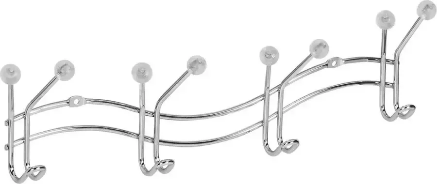 Tatkraft Wandkapstok Met 4 Ophang Haken Hangende Design Muurkapstok Muur Wand Kledinghaak Wardrobe Verchroomd Staal