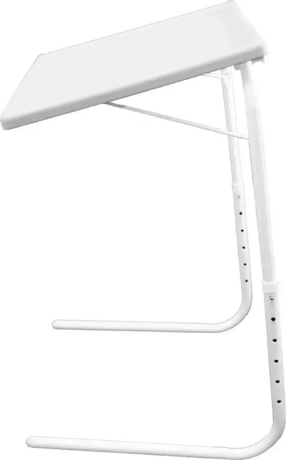 MESA LIVING Tavolino Inklaptafel instelbare bijzettafel Metaal Wit