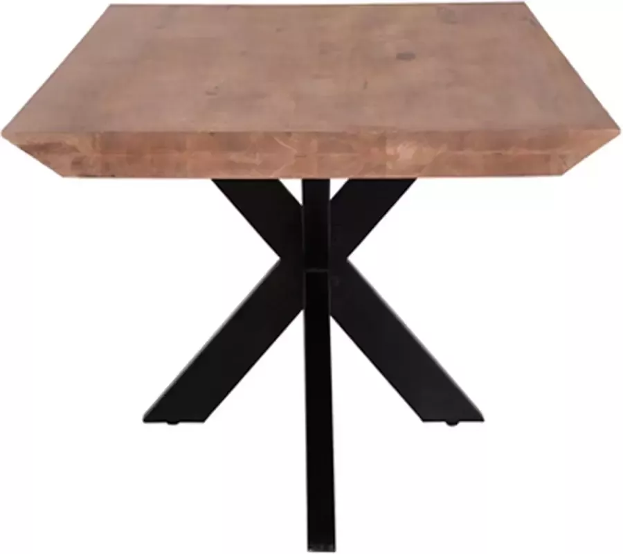 TBLS Eettafel met metalen spinpoot 180cm rechte rand Parker collectie
