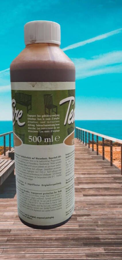 Teak 2 x 0 5 liter : PROTECT : waterbasis duurzame UV bestendige transparante afwerking