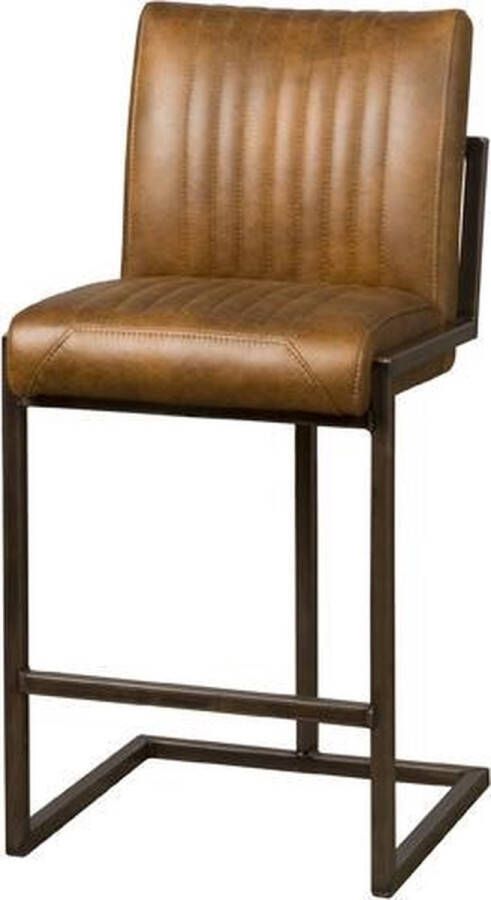 Teakea Barstoel met Rugleuning Ferro barstool 61x50x101 Lichtbruin