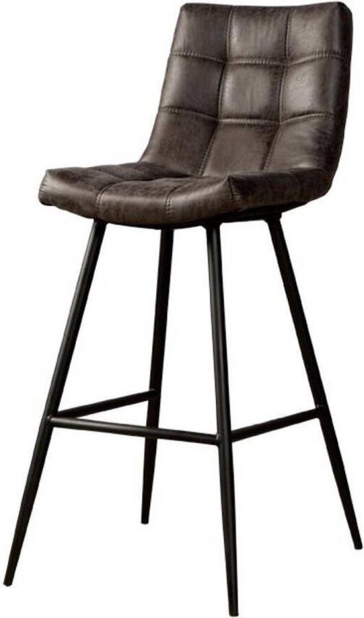 Teakea Barstoel met Rugleuning Navarra barstool 55x41x105 Antraciet