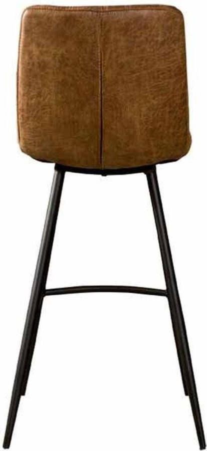 Teakea Barstoel met Rugleuning Navarra barstool 55x41x105 Cognac