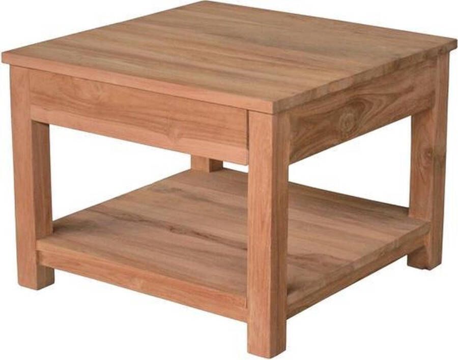 teakea Cube Teak Bijzettafel 50x50x45