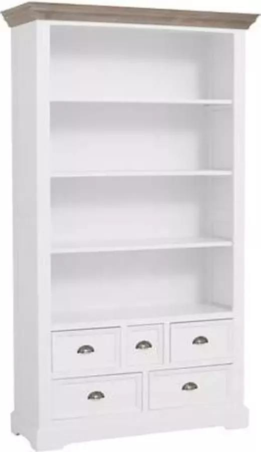 Teakea Fleur Boekenkast Wit 111x40x191
