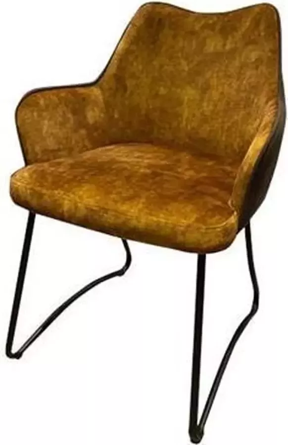 Teakea Garda armchair Yellow velvet