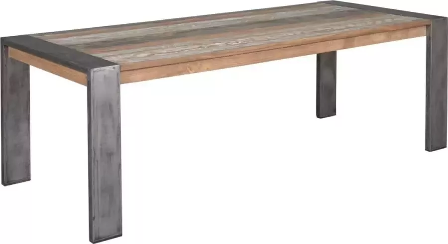 Teakea Novara Teak Eettafel met N poot Gerecycled Teak 220x100x78