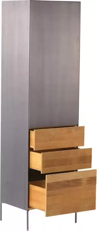 Teakea Pandora Cabinet 55x45x184 1 deur rechts + 3 laden