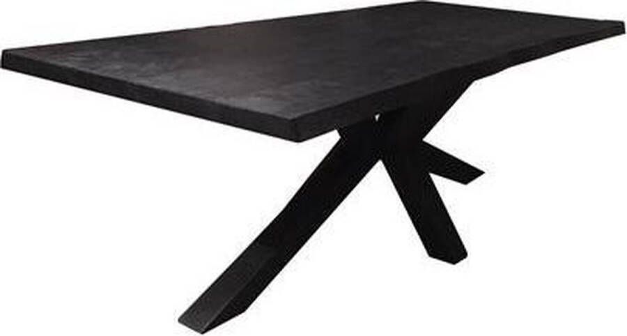 Teakea Sovana Live-edge dining table 180x90 top 5 Zwart