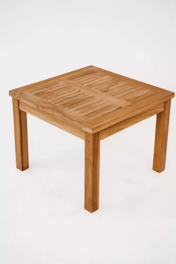 Teakea Teak Tuintafeltje Teakhouten Bijzettafel Vierkant 60x60x45 - Foto 2