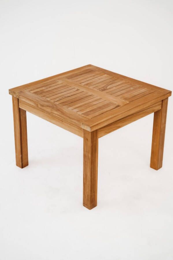 teakea Teak Tuintafeltje Teakhouten Bijzettafel Vierkant 60x60x45