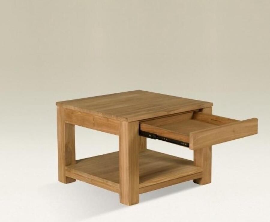 Teakea Cube Teak Bijzettafel 60 x 45 (h) cm