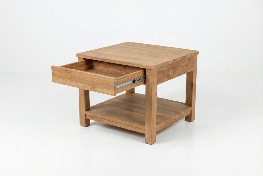 Teakea Cube Teak Bijzettafel 60 x 45 (h) cm - Foto 3