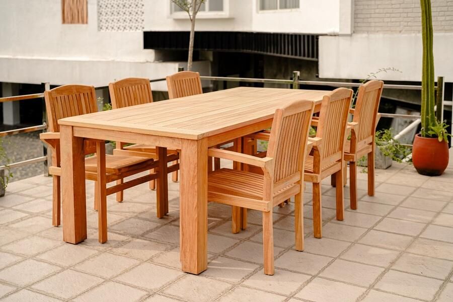 Teakea Nelson Teak Tuintafel 220x100x75