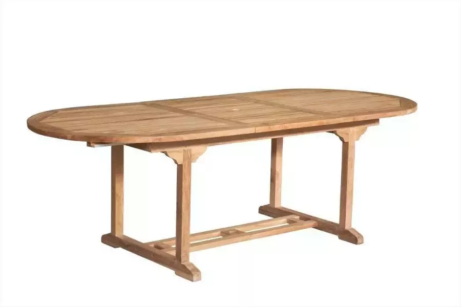 Teakea Uitschuifbare Teak Tuintafel Ovaal 180-240x100x75
