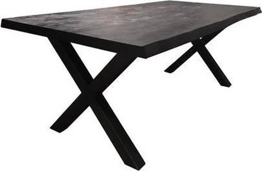 teakea Xara Live-edge dining table 180x90 top 5 Black