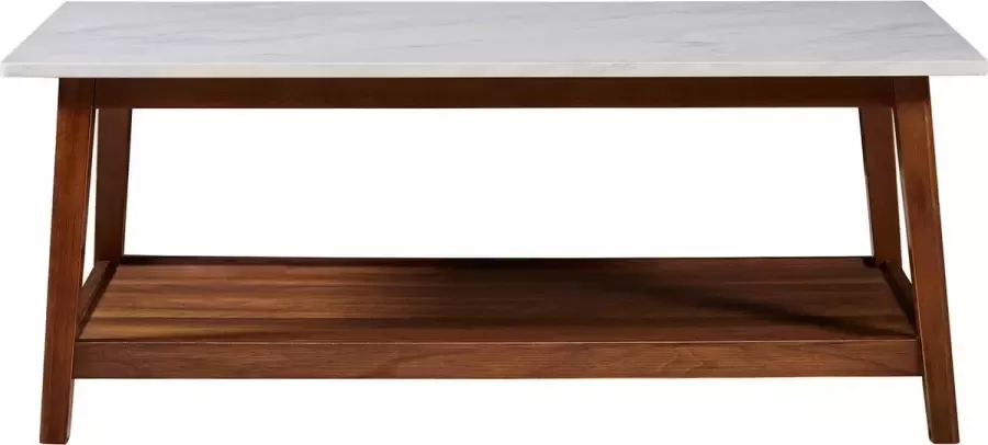 Teamson Home Kingston Salontafel Nep Marmeren Donker Bruin 42 x 20 x 17 (Inch)