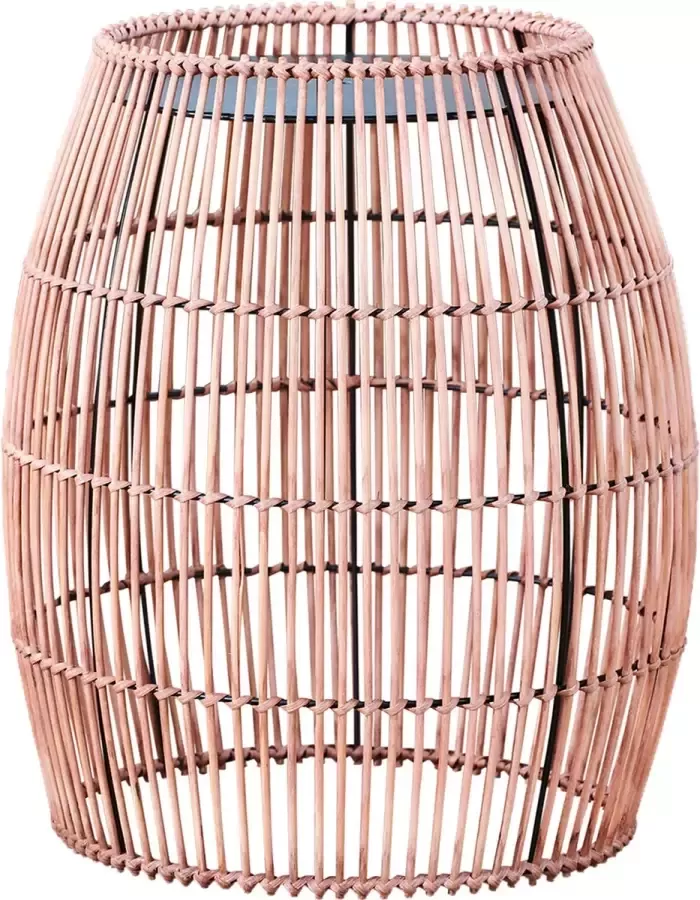 Teamson Home Tuinmeubelen Grote Ronde Zijtafel Plantenstandaard Bamboe Metaal Bruin